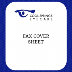 Fax Cover Sheet