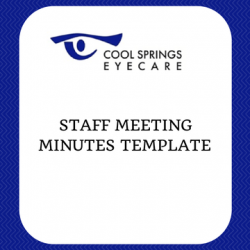 Staff Meeting Minutes Template