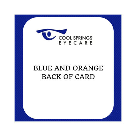 Blue and Orange Card Back Side