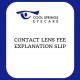 Contact Lens Fee Slip