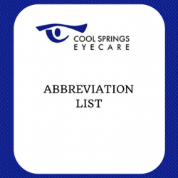 Abbreviation List