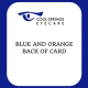 Blue and Orange Back of Card